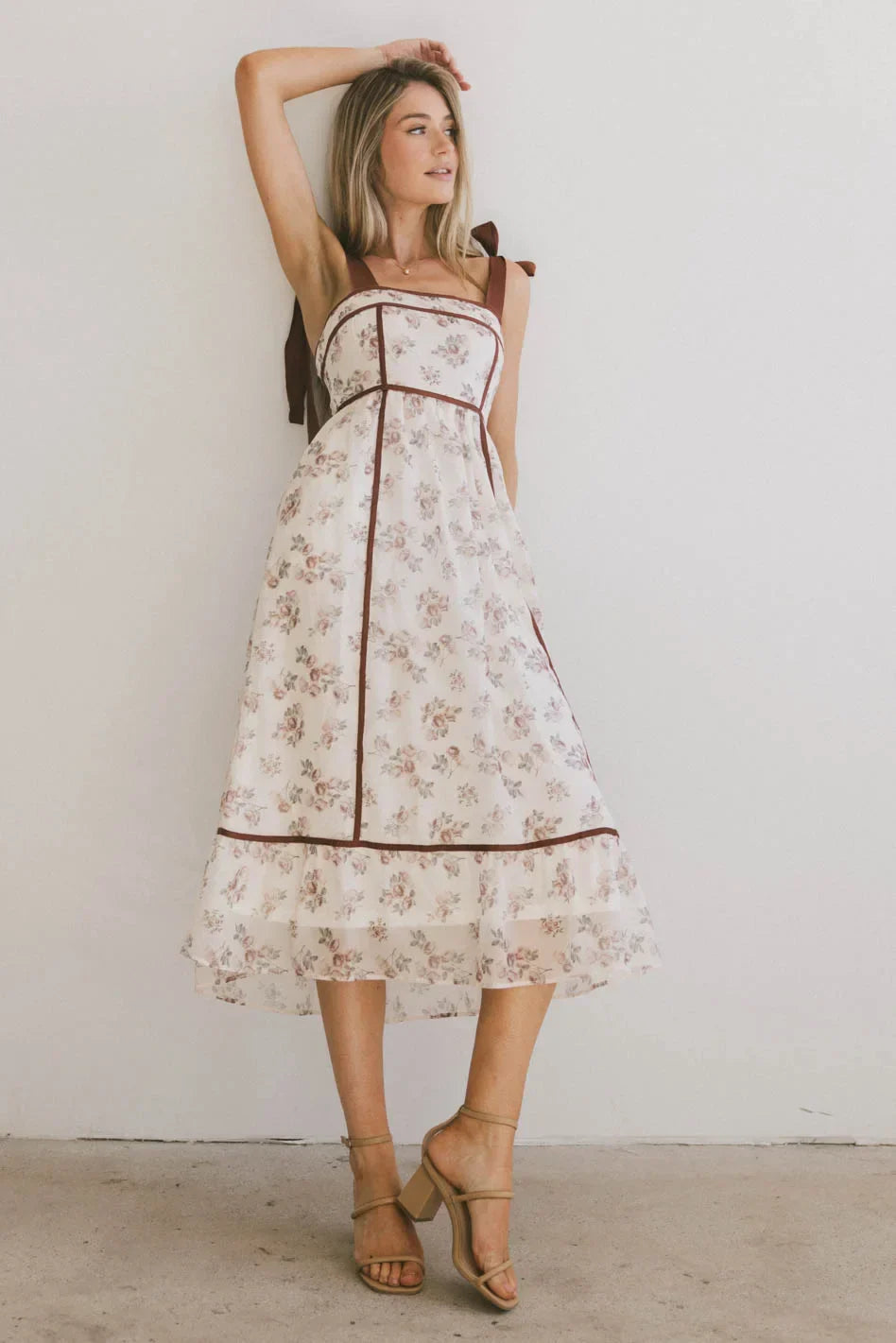 Zinnia Floral Tie Strap Dress FINAL SALE