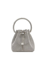 Womens Small Rhinestone Clutch Bucket Bags