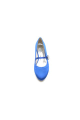 Round Toe Crystal Flower Flats