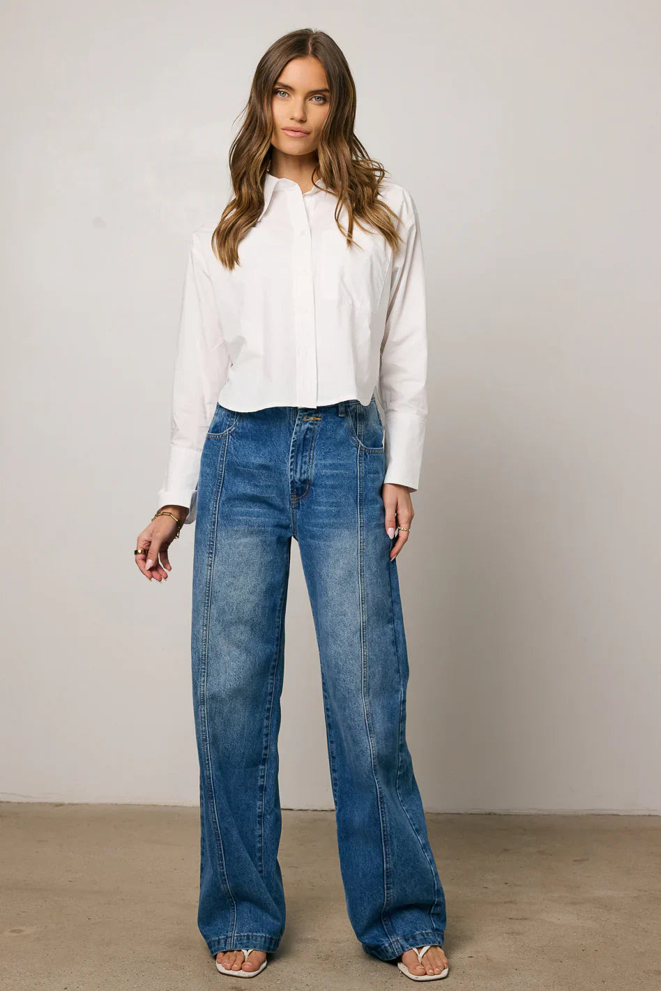 Wren Medium Wash Baggy Jeans
