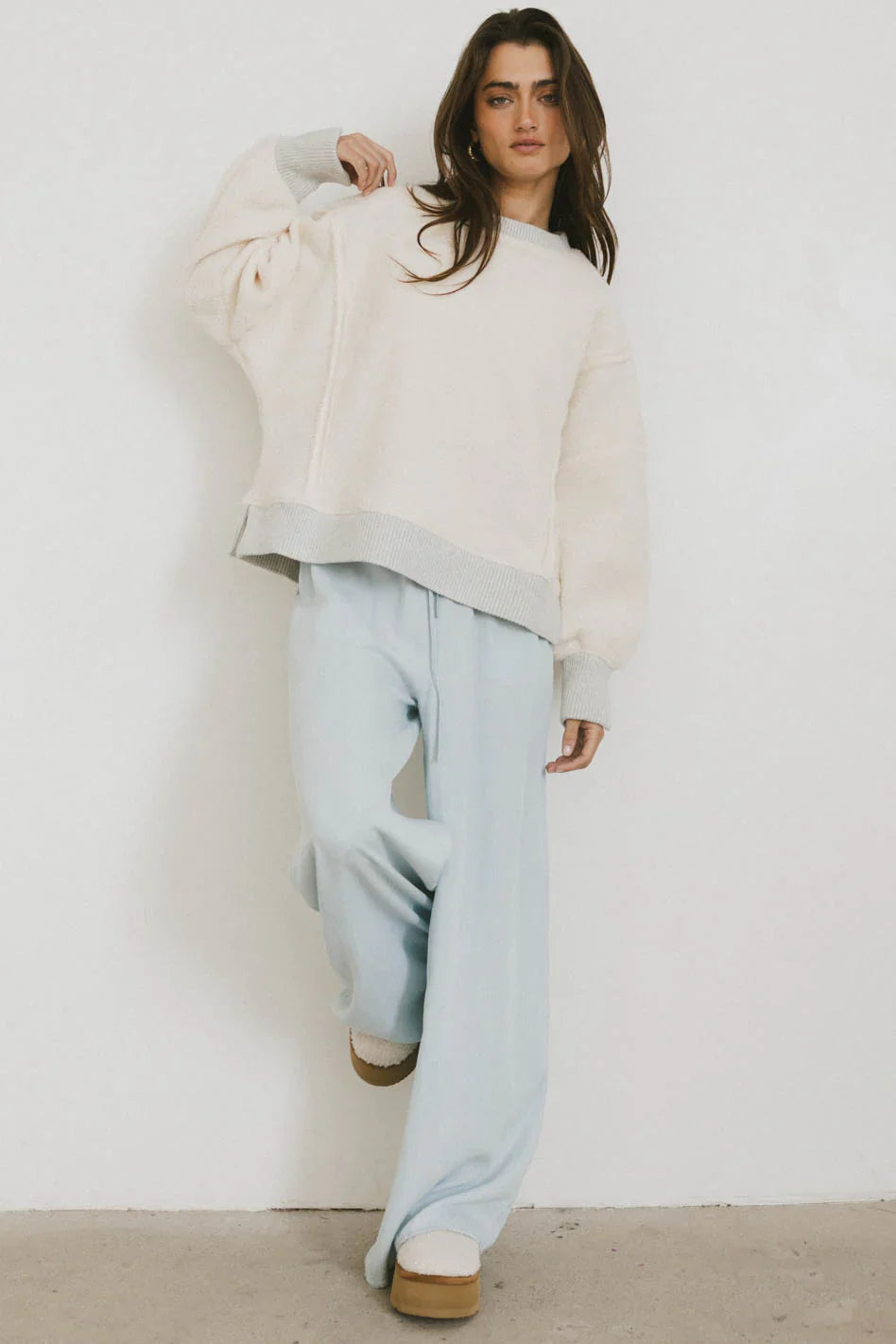 Luisa Wide Leg Pants in Blue FINAL SALE
