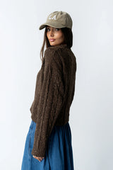 Maxine Speckled Sweater in Brown