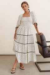 Hunter Smocked Polka Dot Dress FINAL SALE