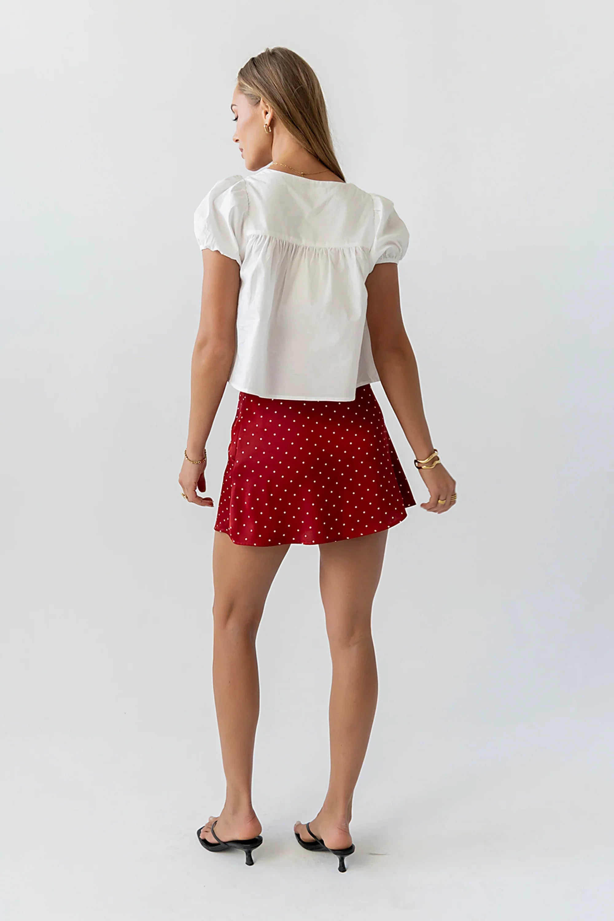 Claire Poplin Blouse in Off White