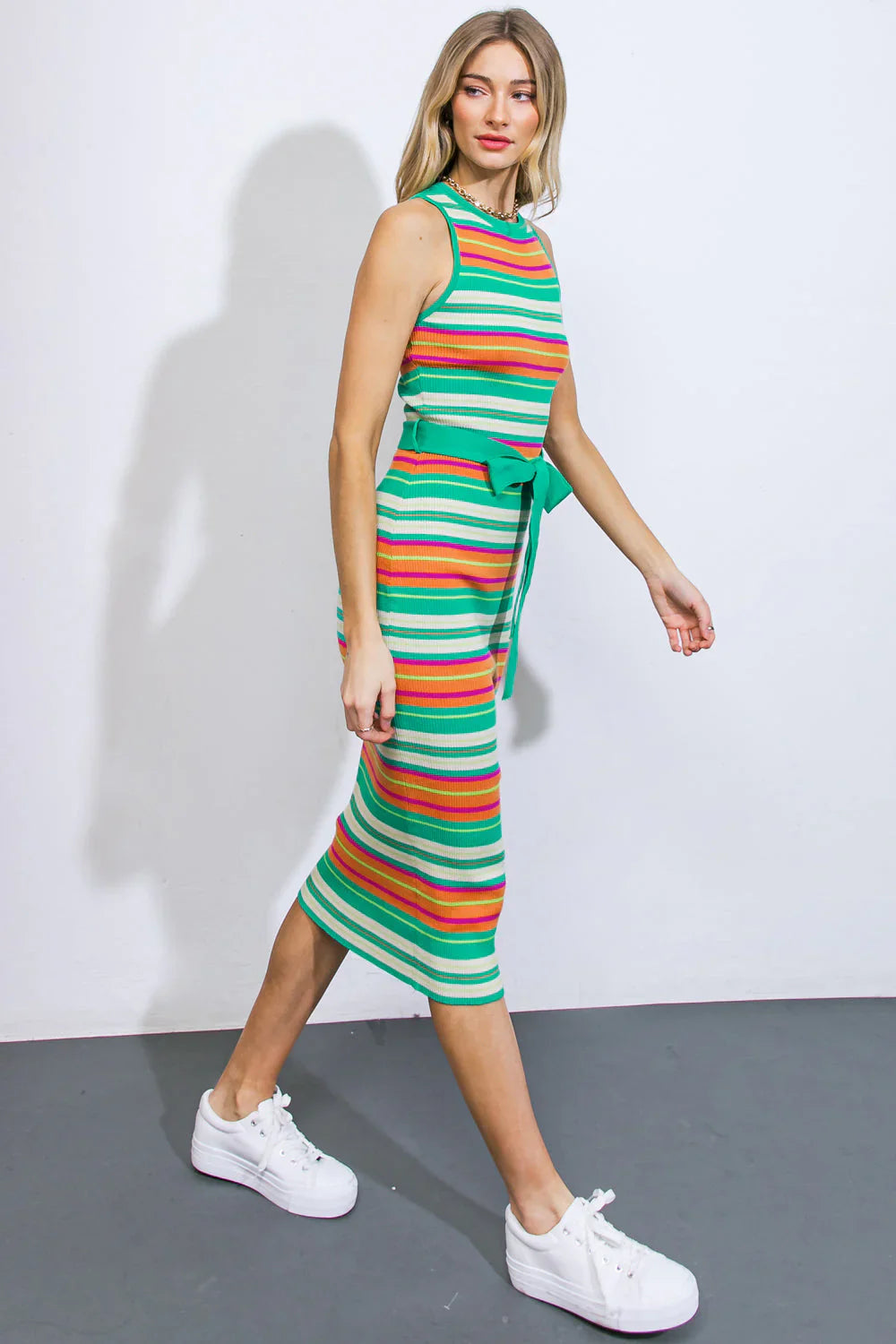 LETS GO ABROAD SWEATER DRESS