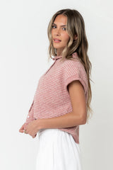 Percey Knit Cardigan in Pink