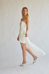 Ariana Strapless Draped Mini Dress
