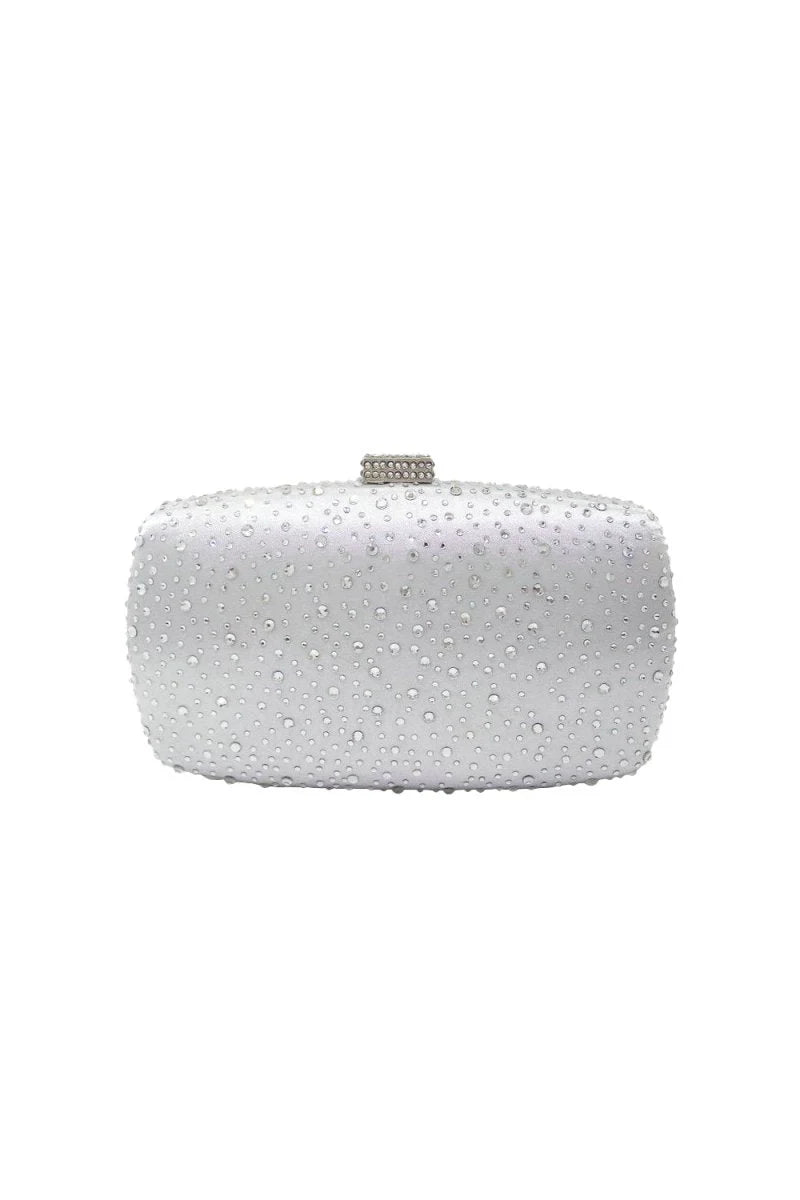 Womens Rhinestones Evening Clutch in Satin