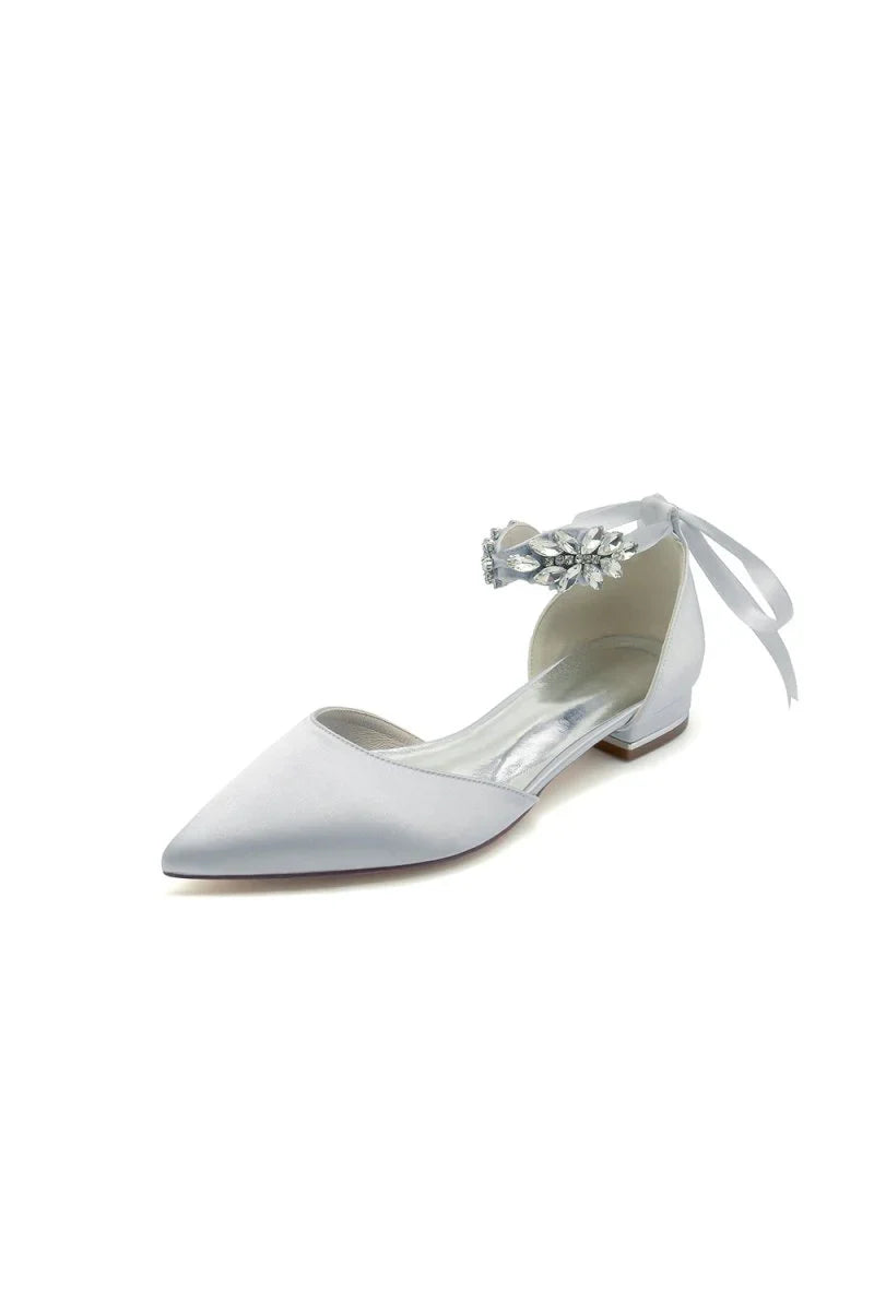 Champagne High Heels with Ornate Crystal and Pearl Accent