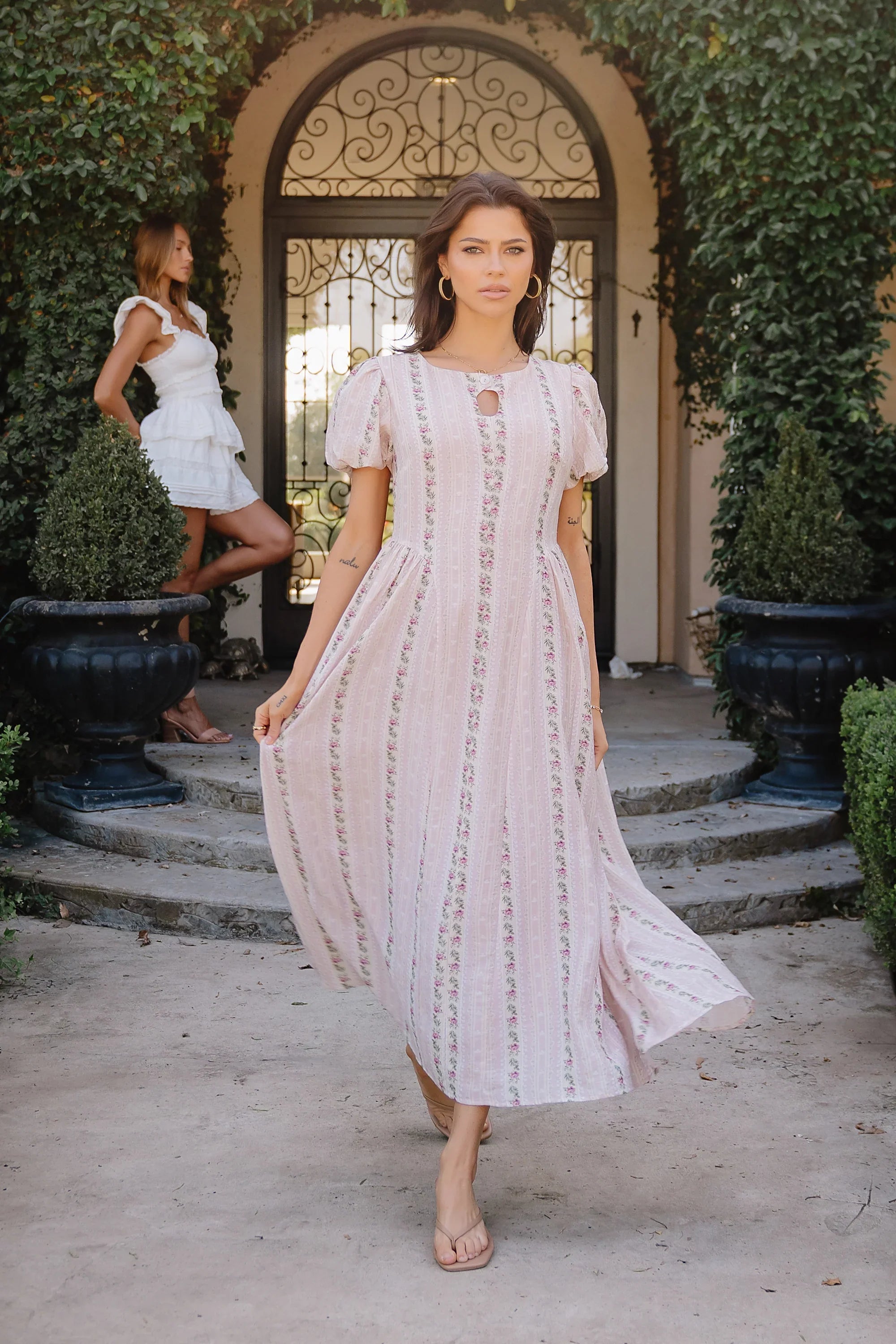 Baylor Floral Maxi Dress in Pink