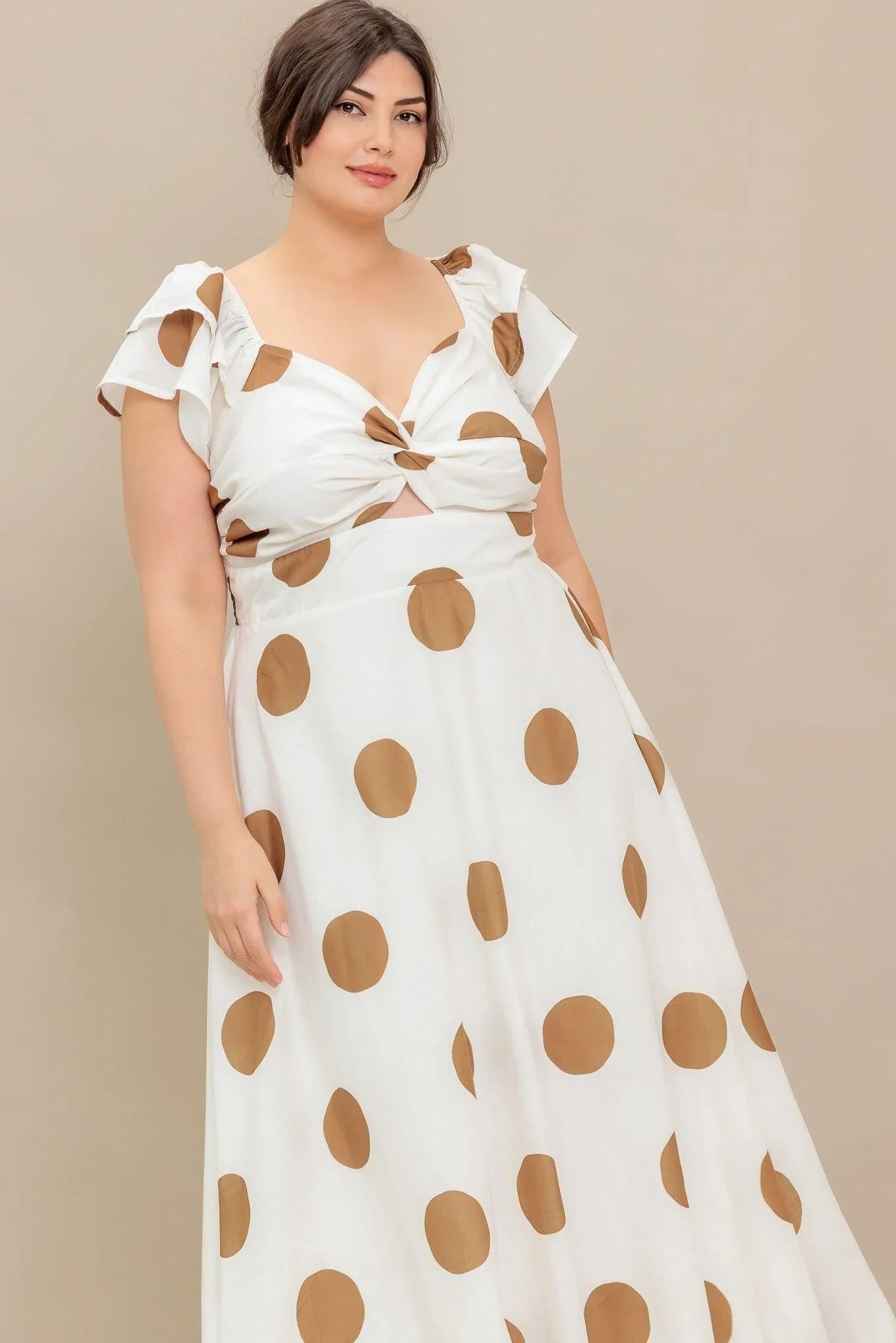 MOJITO MOOD POLKA DOT MIDI DRESS