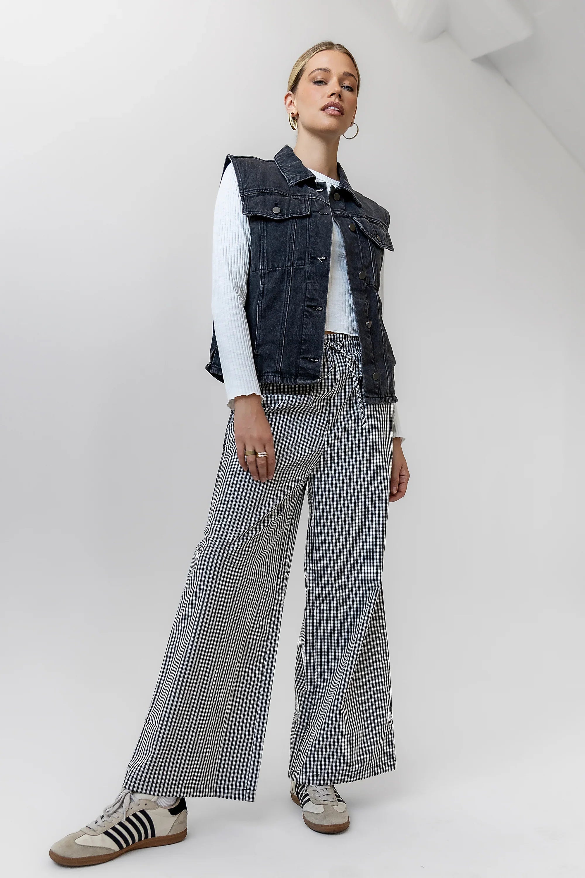 Jasmine Denim Vest in Black