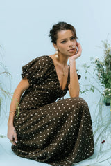 Julianna Polka Dot Maxi Dress