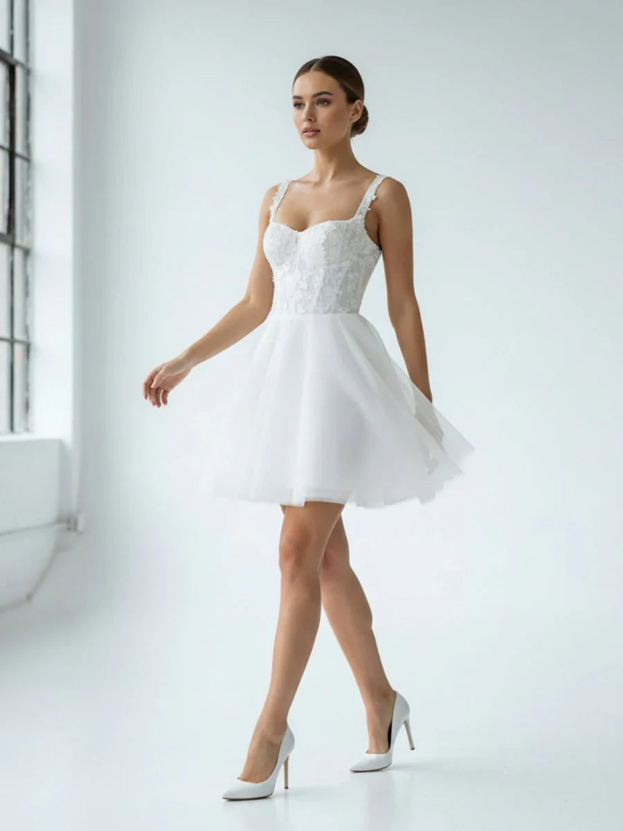 Elegant A Line Sweetheart Wedding Dress With Lace