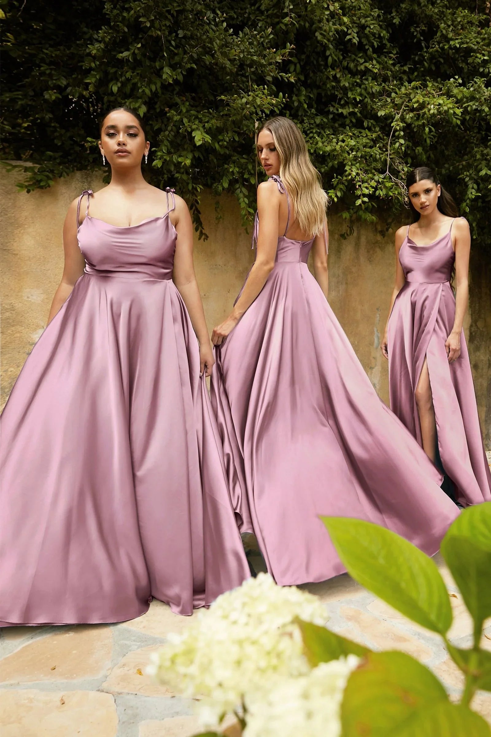 LOTTIE GOWN SATIN A LINE DRESS