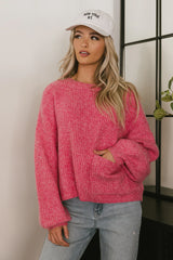 Aliyah Knit Sweater in Pink FINAL SALE