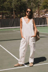 Marie Jumpsuit in Cream FINAL SALE