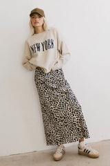 New York Crew Neck Sweater in Cream FINAL SALE