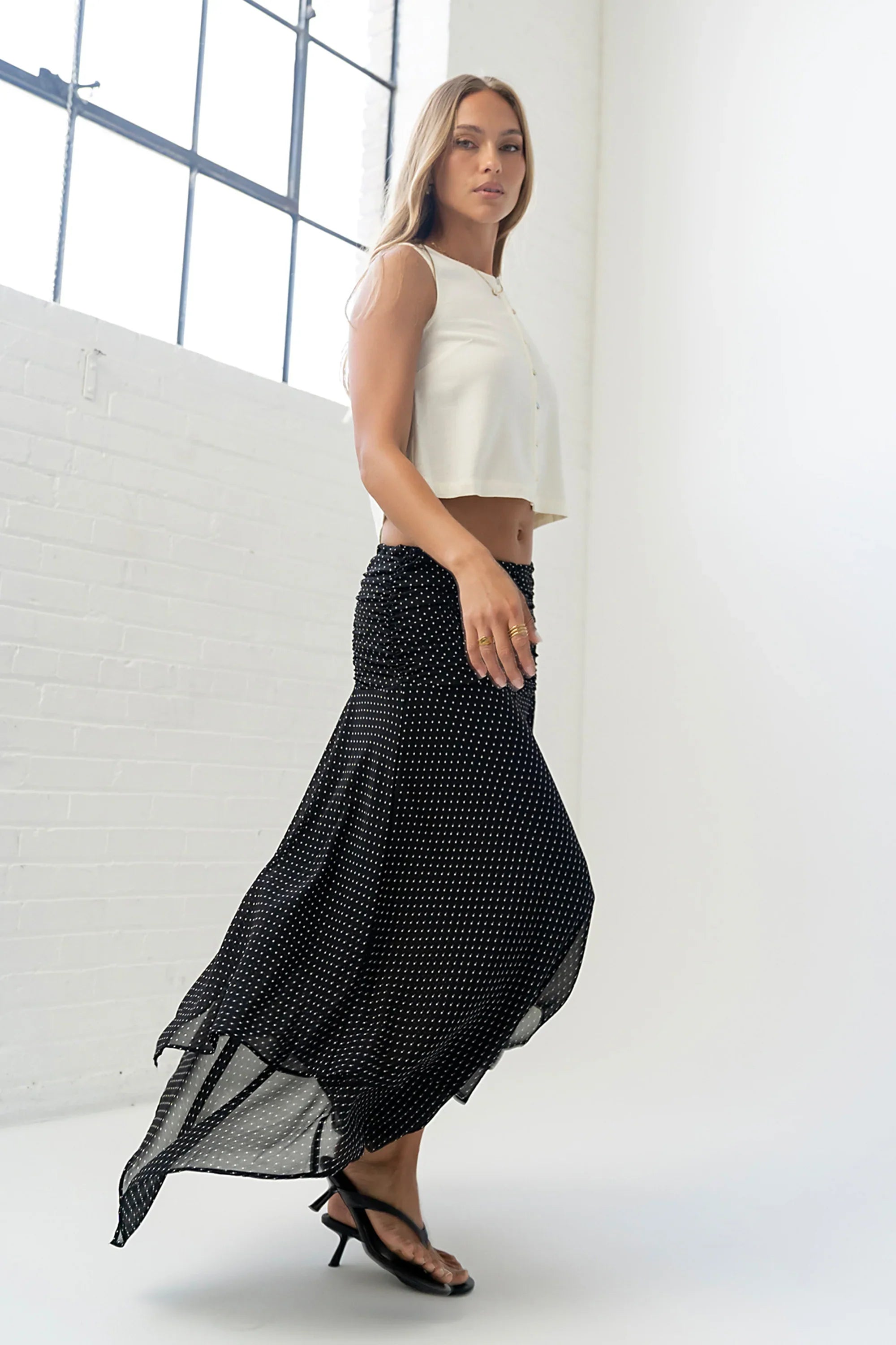 Ainsley Asymmetrical Maxi Skirt