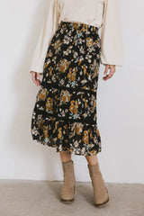 Cindie Tiered Midi Skirt FINAL SALE
