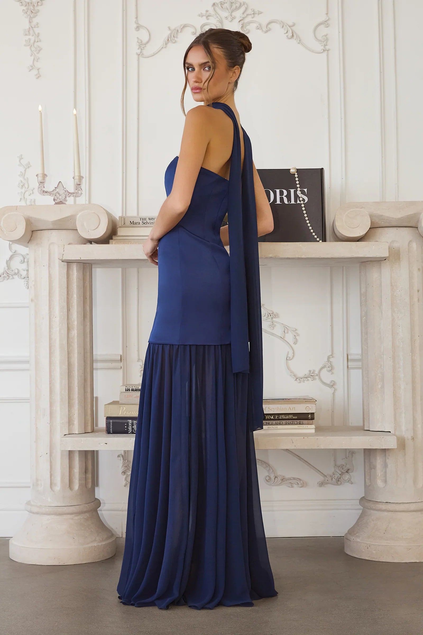 Sheila Strapless Maxi Dress With Scarf