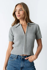 Mandi Knit Sweater in Grey