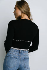 Irene Ribbed Sweater in Black FINAL SALE