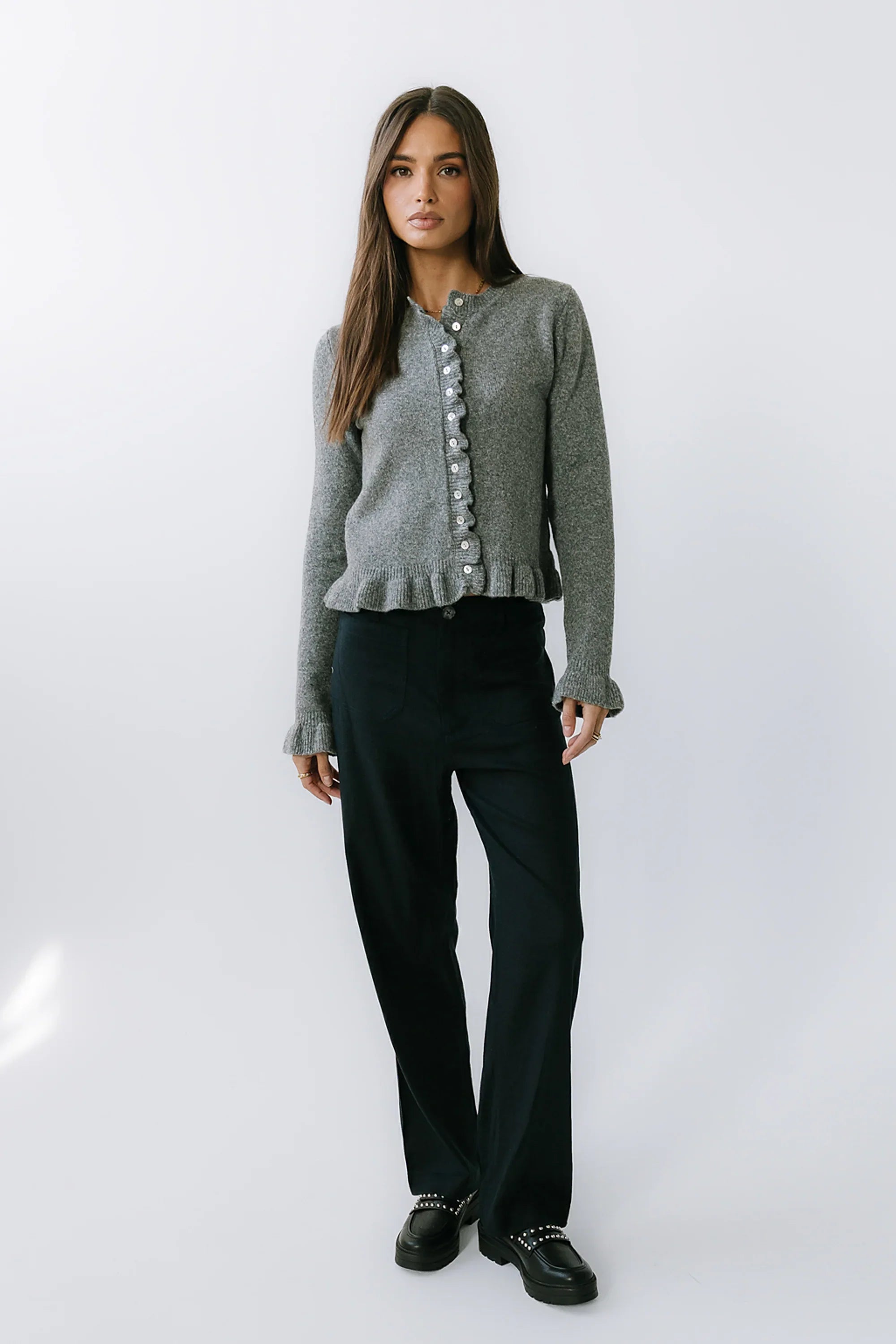 Lander Wide Leg Pants in Navy