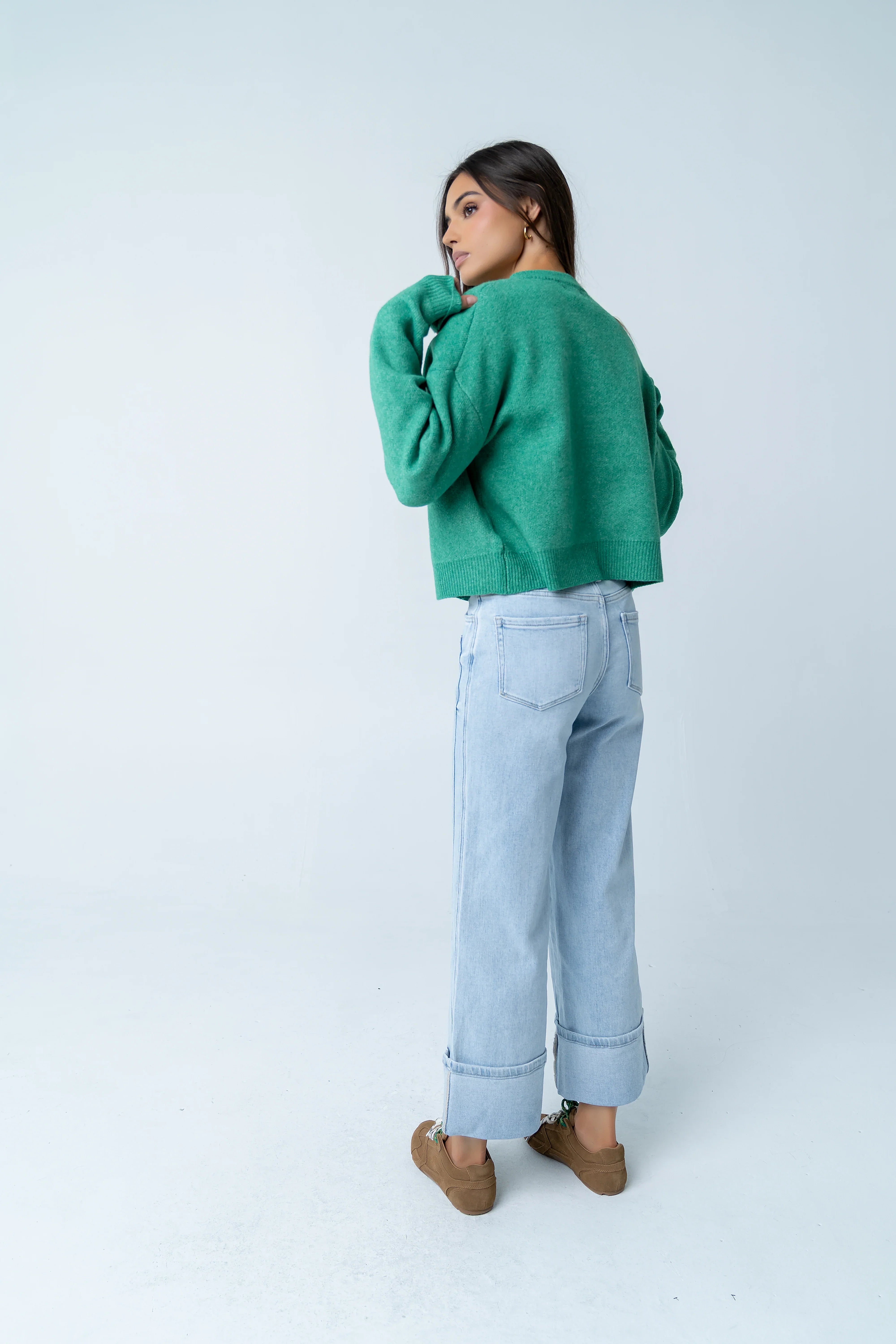 Valeria Oversized Sweater in Green
