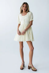 Jennie Mini Dress in Cream