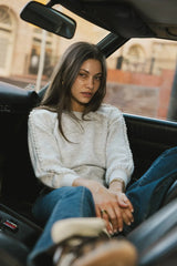 Leony Braided Sweater in Grey FINAL SALE