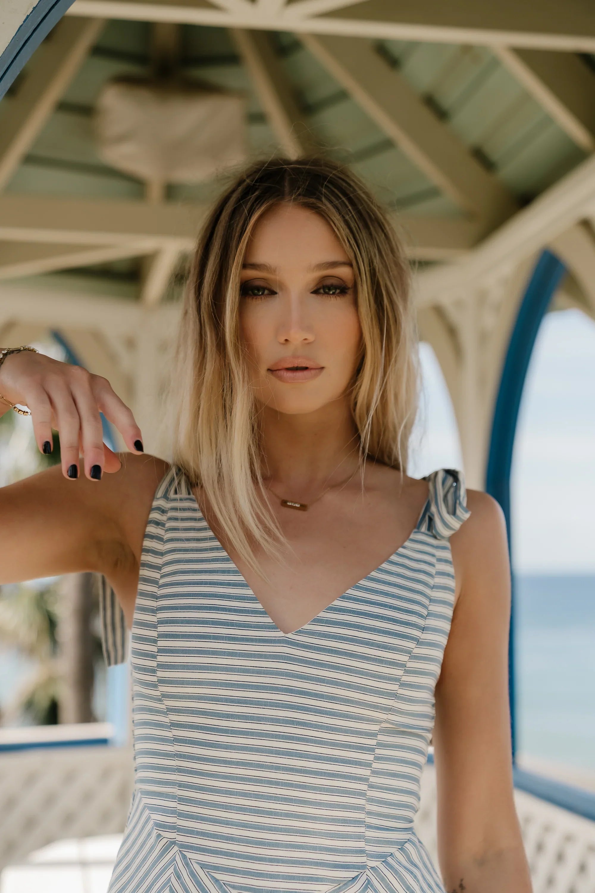 Michelle Striped Maxi Dress