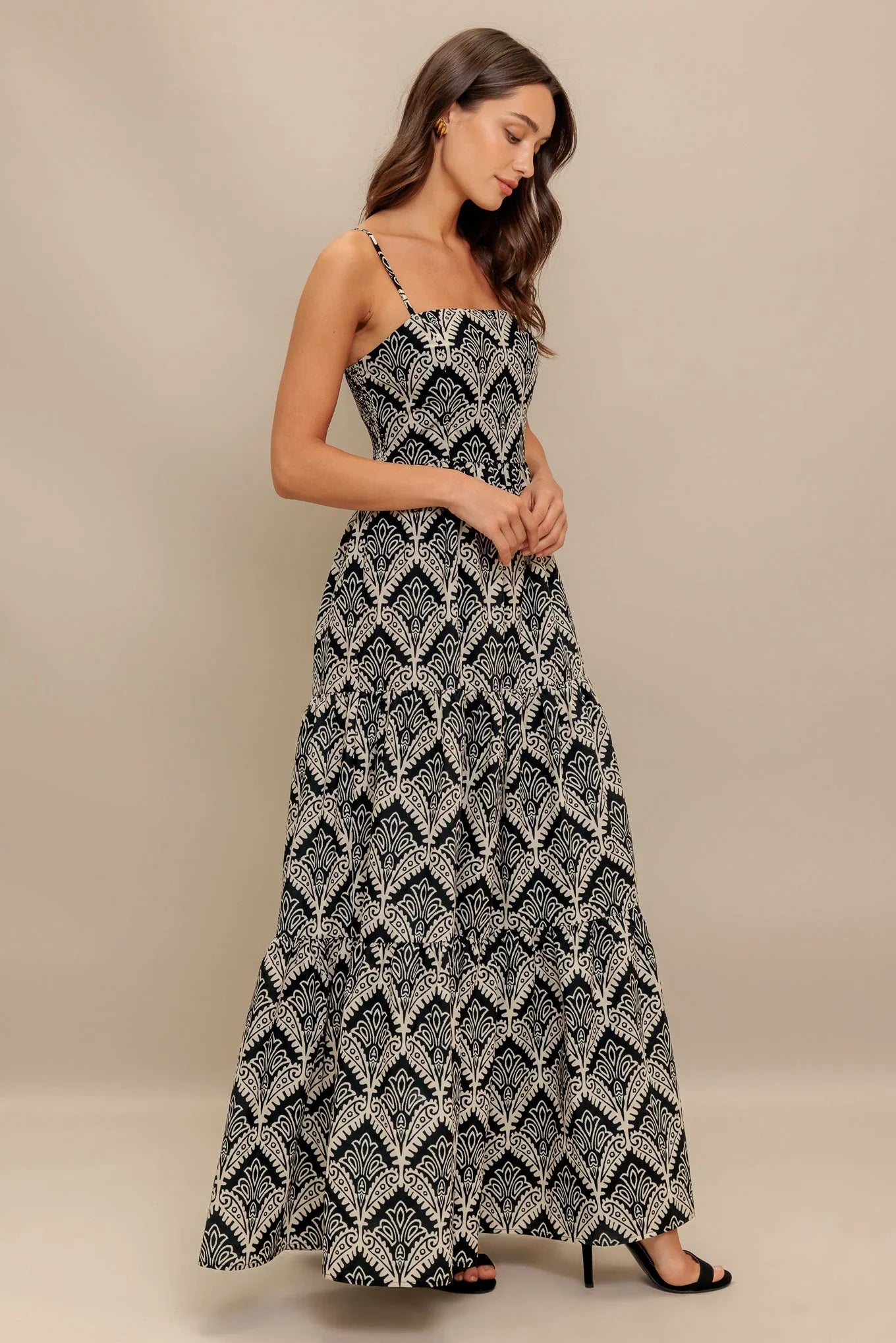 Hazelwood Garden Maxi Dress Black Ivory