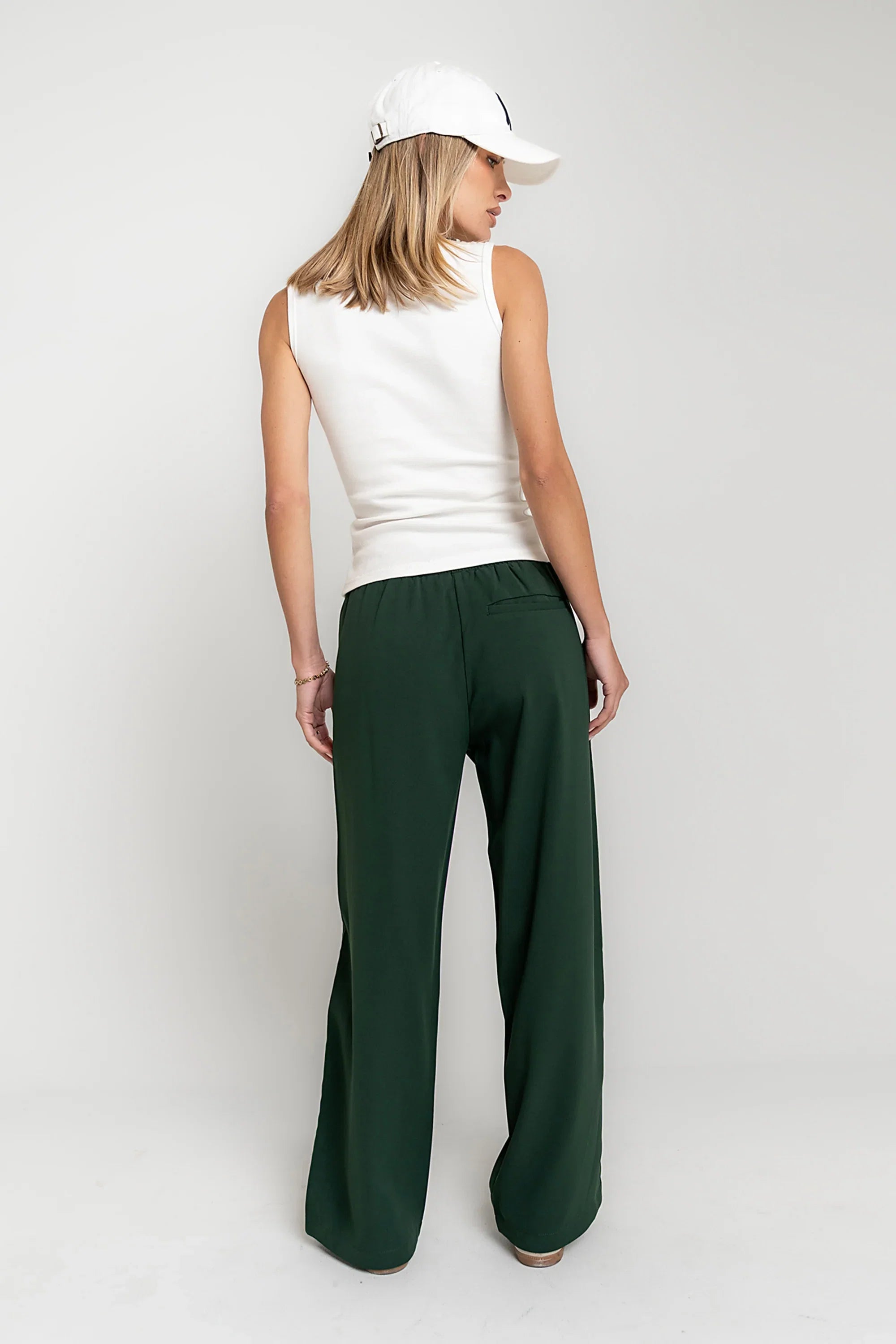 Emily Striped Wide Leg Pants in Green