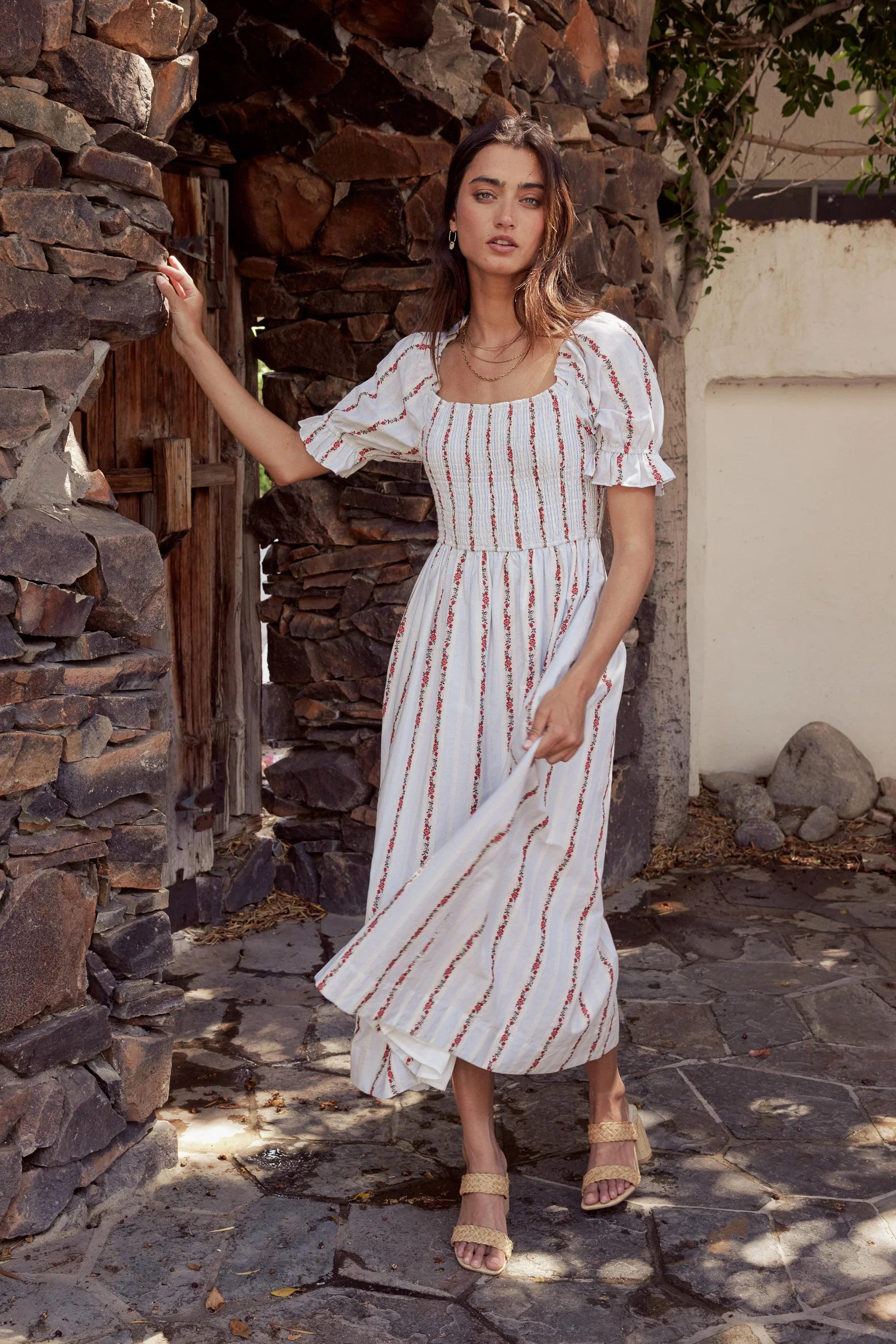Effie Embroidered Midi Dress FINAL SALE