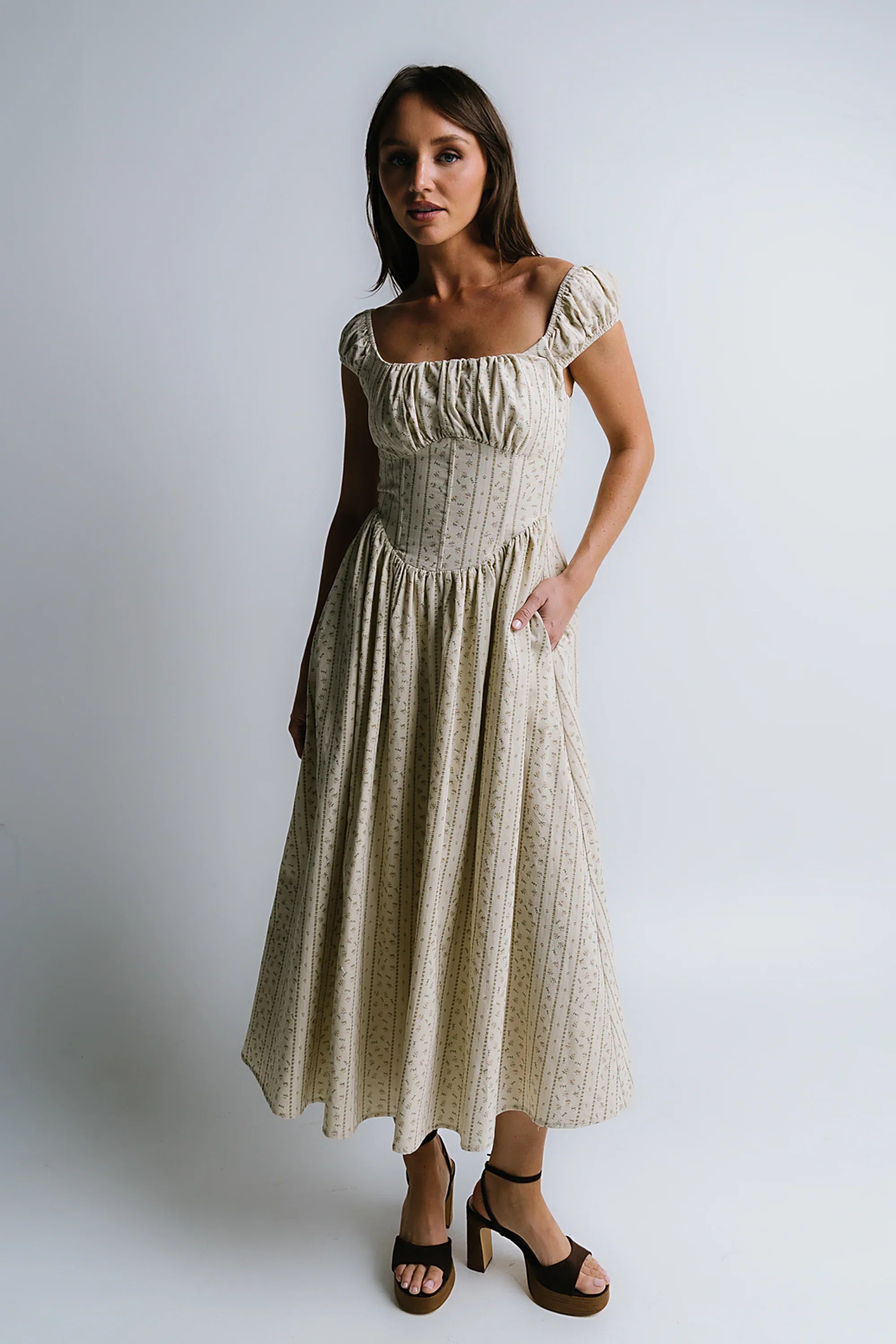 Oaklynn Corset Midi Dress FINAL SALE