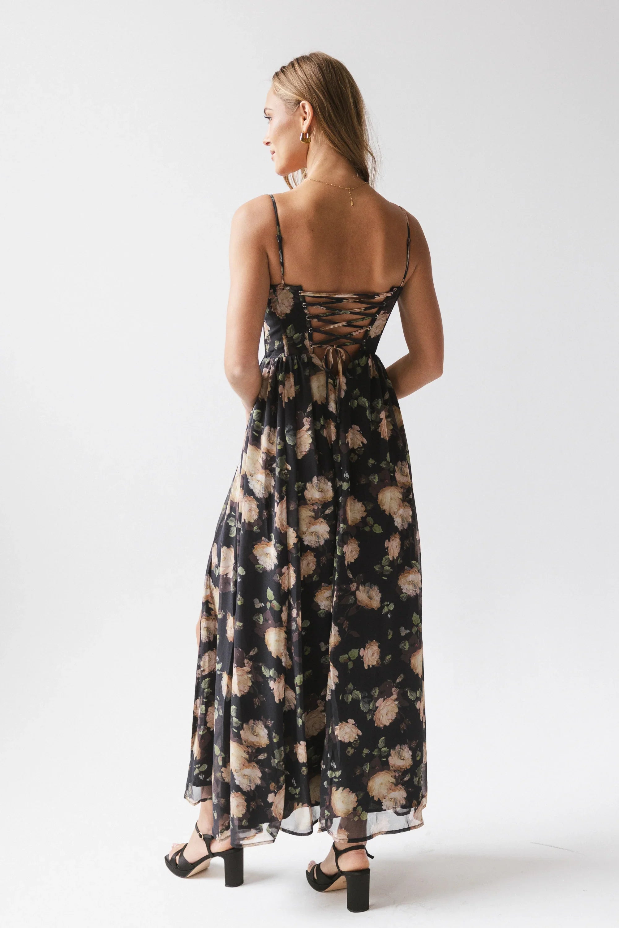 Bentley Floral Maxi Dress in Navy