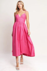 PRETTY IN PINK MIDI DRESS
