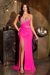 Bennett Gown Crystal Bodice Open Back Dress
