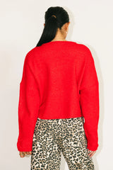Maci Cardigan in Red