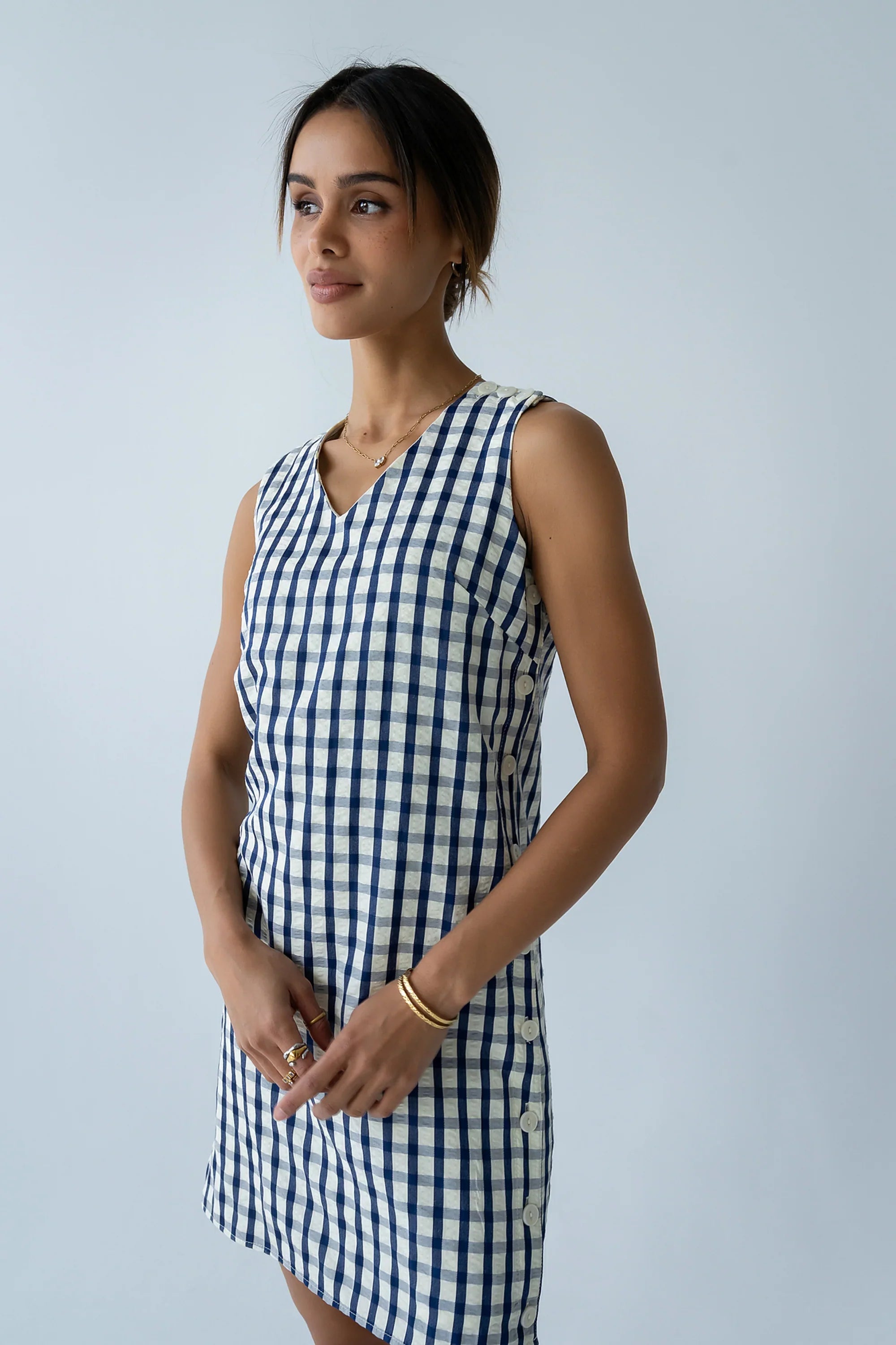 Sue Gingham Mini Dress