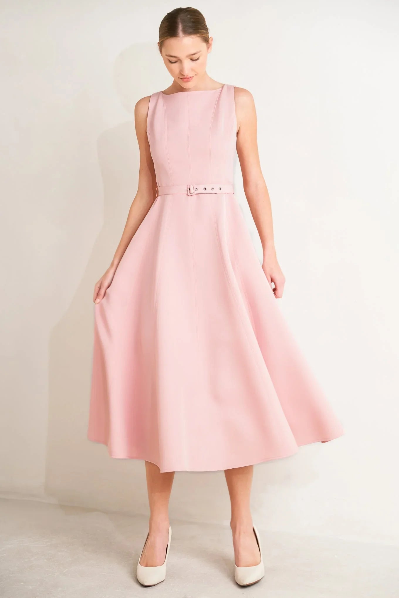 LIVING THE DREAM PINK MIDI DRESS