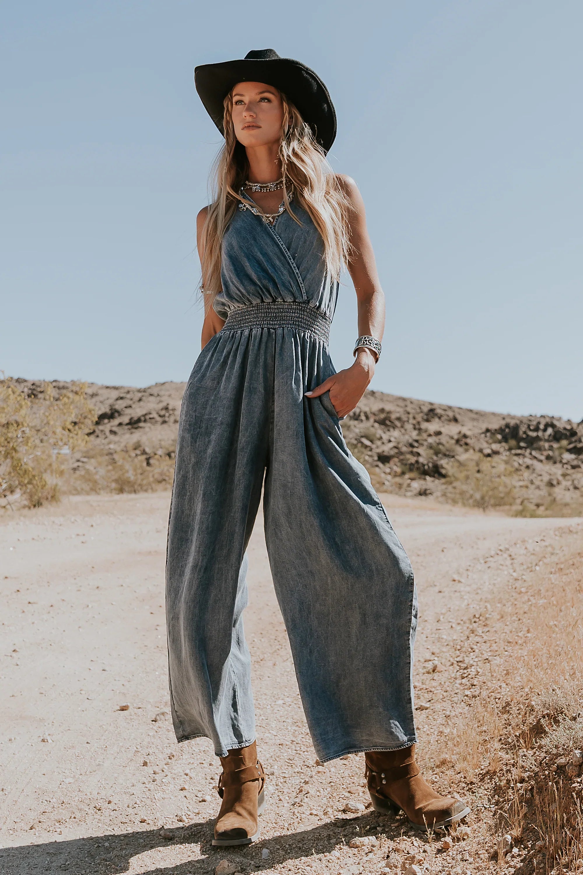 Kasie Smocked Jumpsuit
