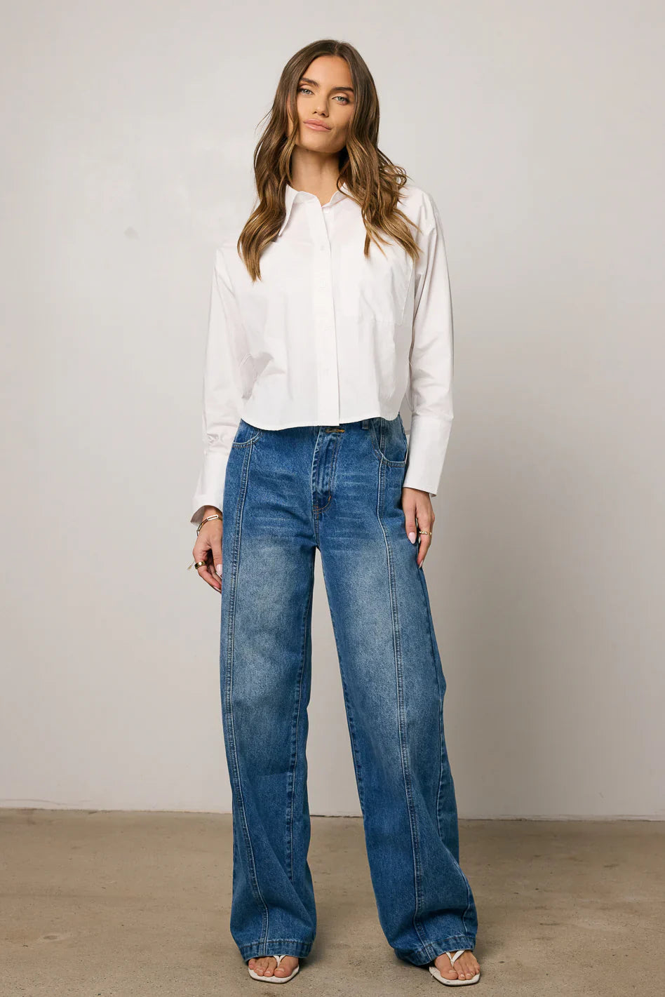 Wren Medium Wash Baggy Jeans