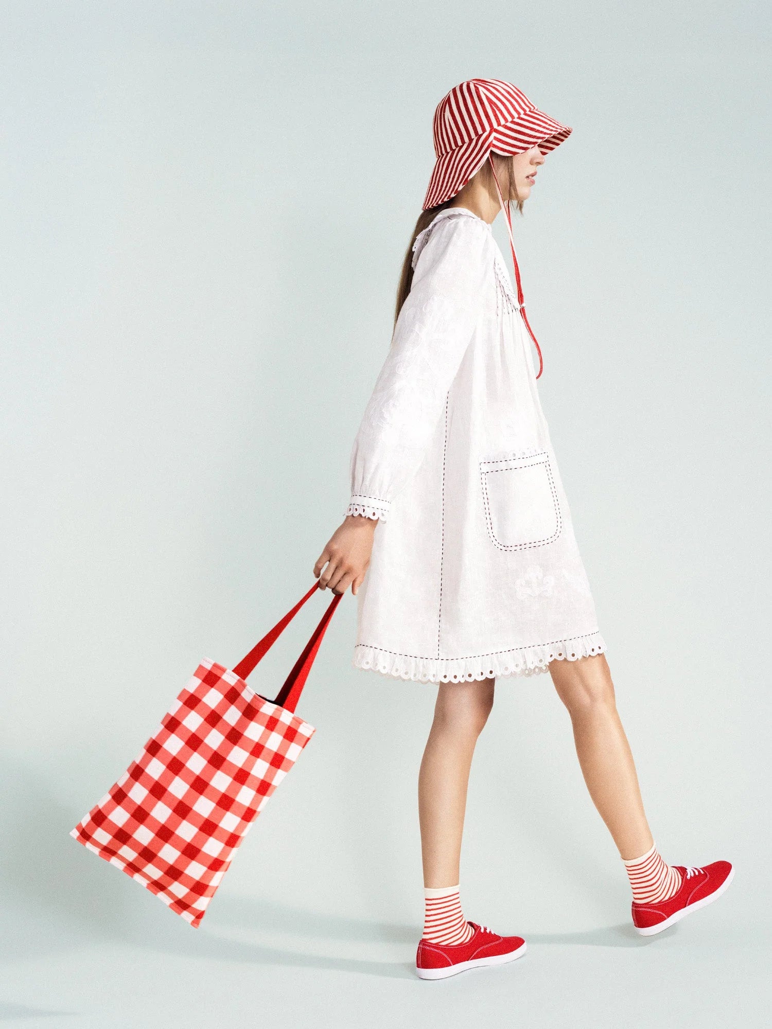 Stripe Tulip Bucket Hat