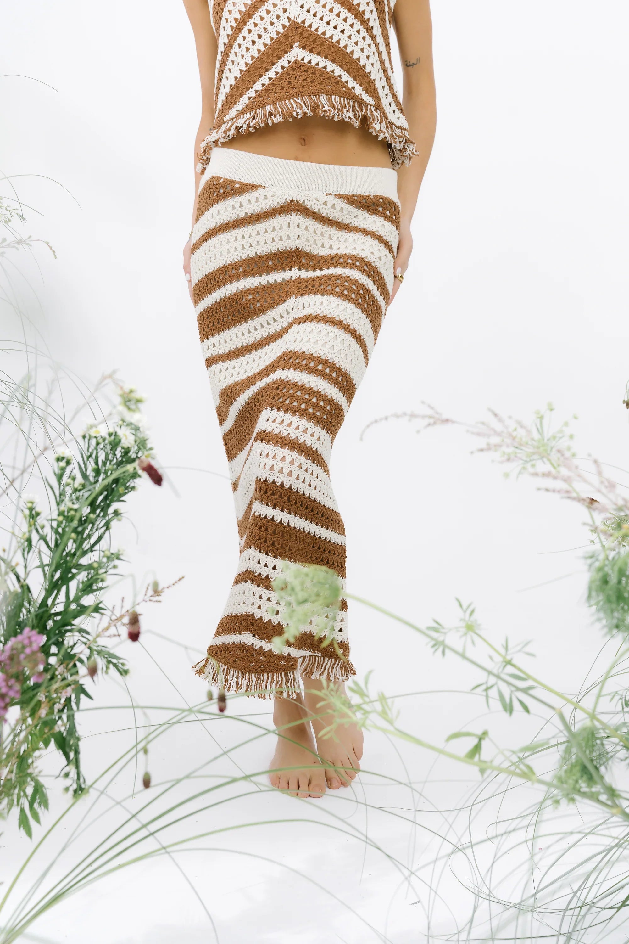 Henry Crochet Midi Skirt