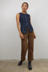 Amber Wide Leg Jeans in Brown FINAL SALE