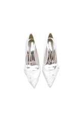 Pointed Toe Low Heels with Lace