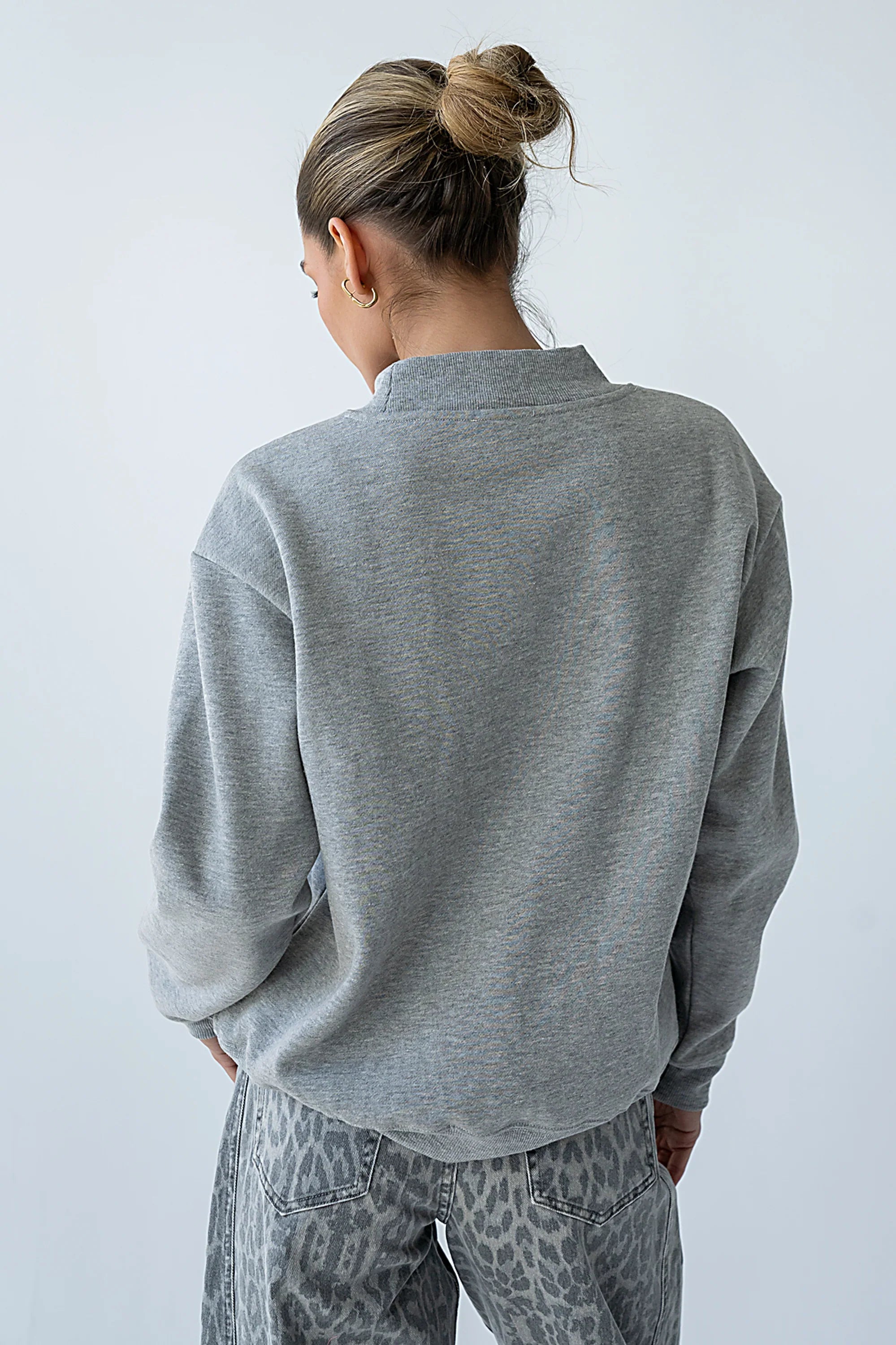 Marie Oversized Sweatshirt in Grey