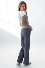 Skyla Contrast Star Top in Blue
